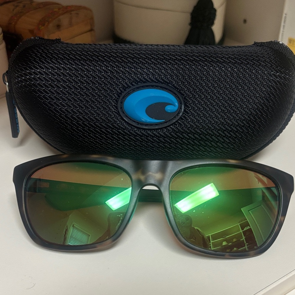 Costa Tortoise Frame with Green Lenses Sunglasses